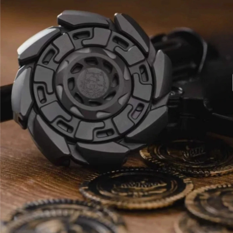 KTS EDC 지르코늄 팔각형 기계식 금속 갑옷 회전 손가락 자이로스코프 데스크탑 스트레스 해소 장난감