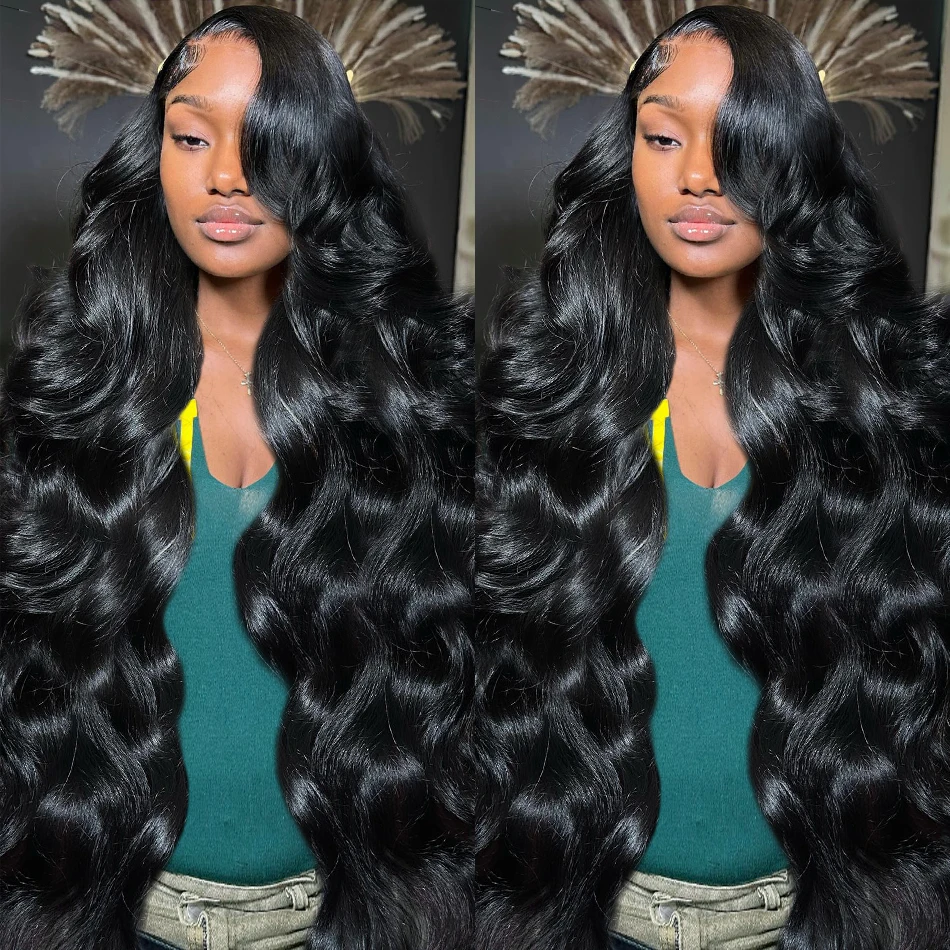 Brazilian Body Wave 13x4 13x6 HD Transparent Lace Frontal Wig 30 36 Inch Wavys Lace Front Wigs Human Hair 250 Density For Women