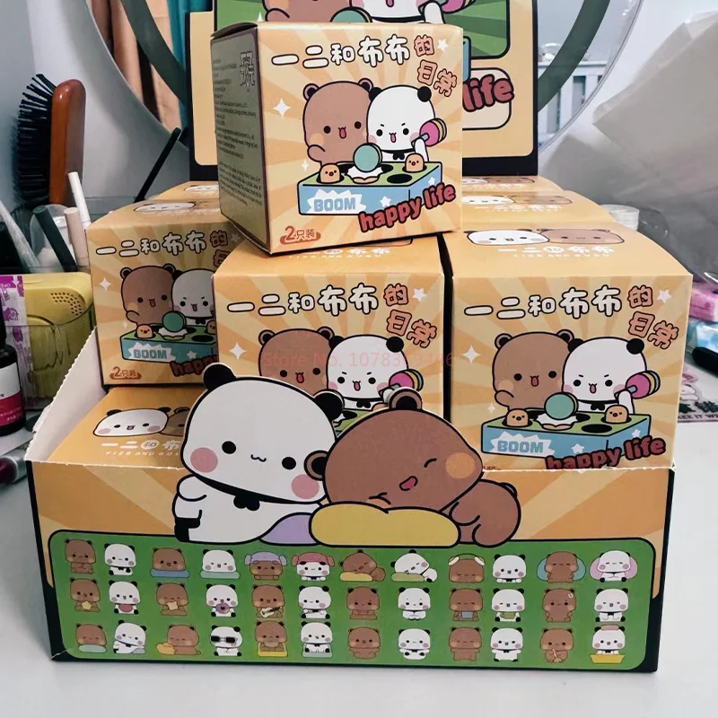 Nuovo originale Panda Bubu e Yier serie di vita quotidiana scatola cieca giocattoli simpatico cartone animato panda orso bambola scatola cieca casuale regalo per bambini