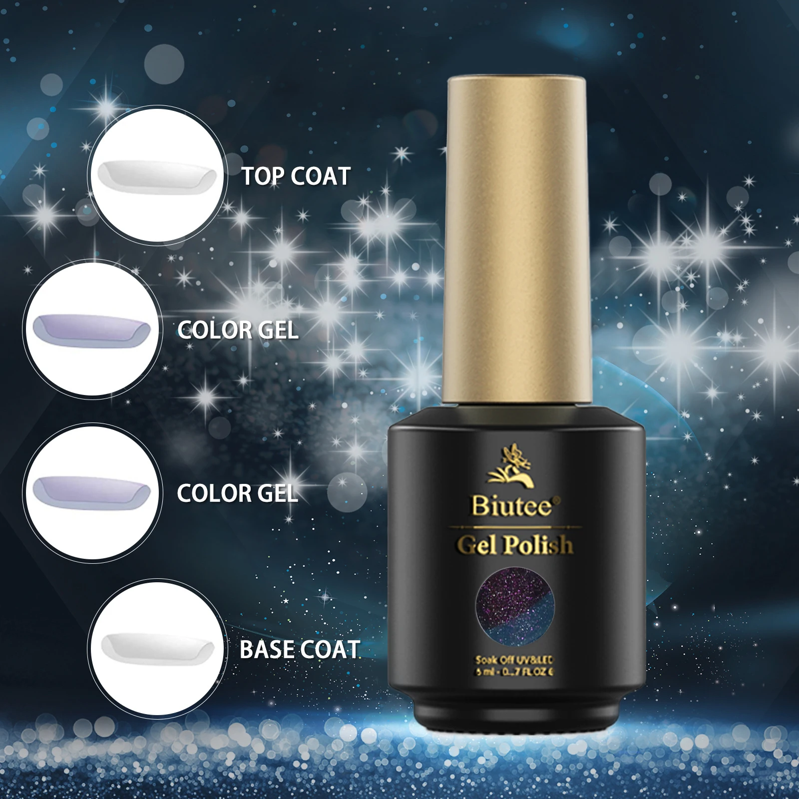 Biutee 8Ml สะท้อนแสง Glitter เล็บเจลสีฤดูหนาวประกายเลื่อม Soak Off UV LED เคลือบเงาเล็บตกแต่งศิลปะ