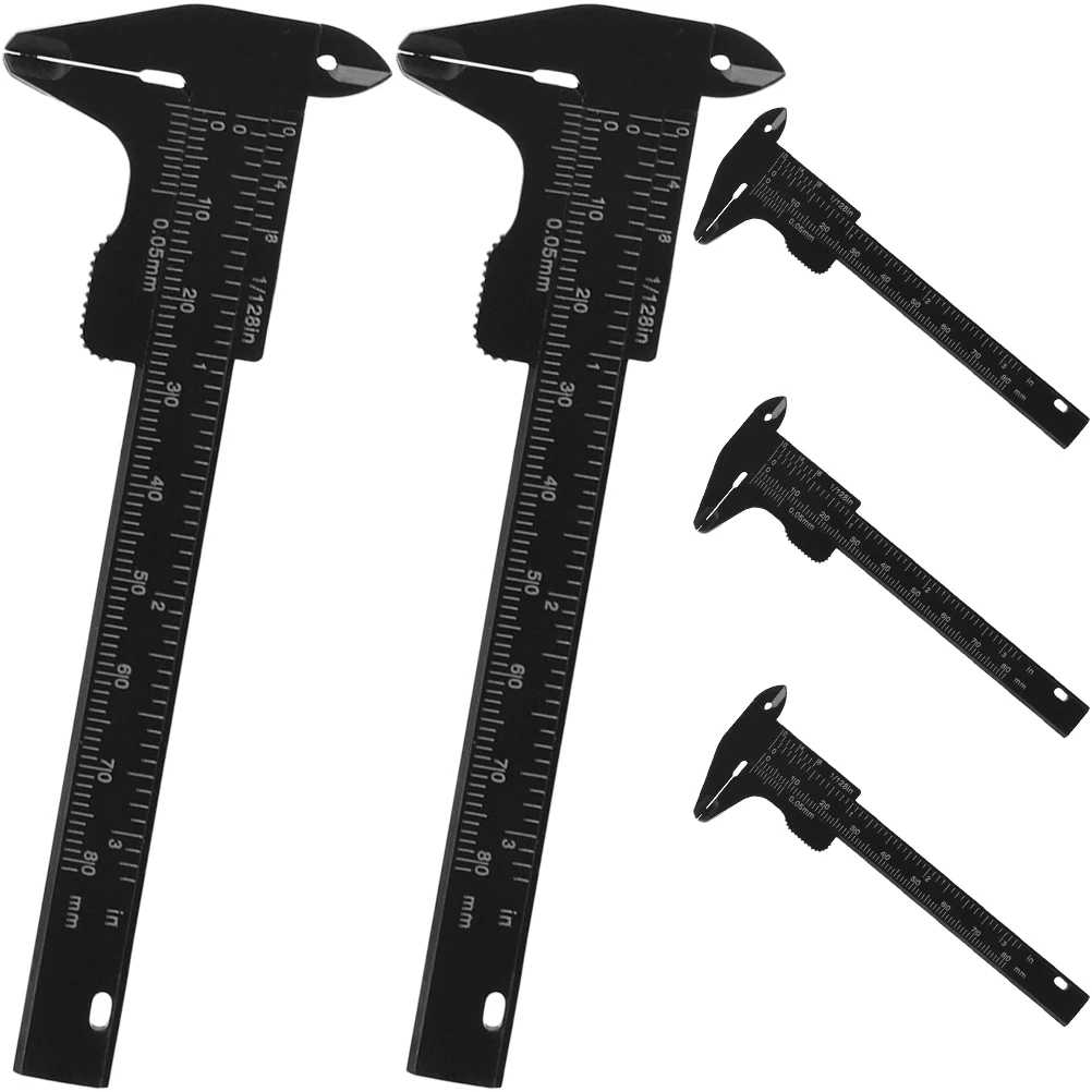 

5pcs Plastic Eyebrow Caliper Sliding Ruler Measuring Tool Double Scale Portable Makeup Accessory Small Facial Calipers For