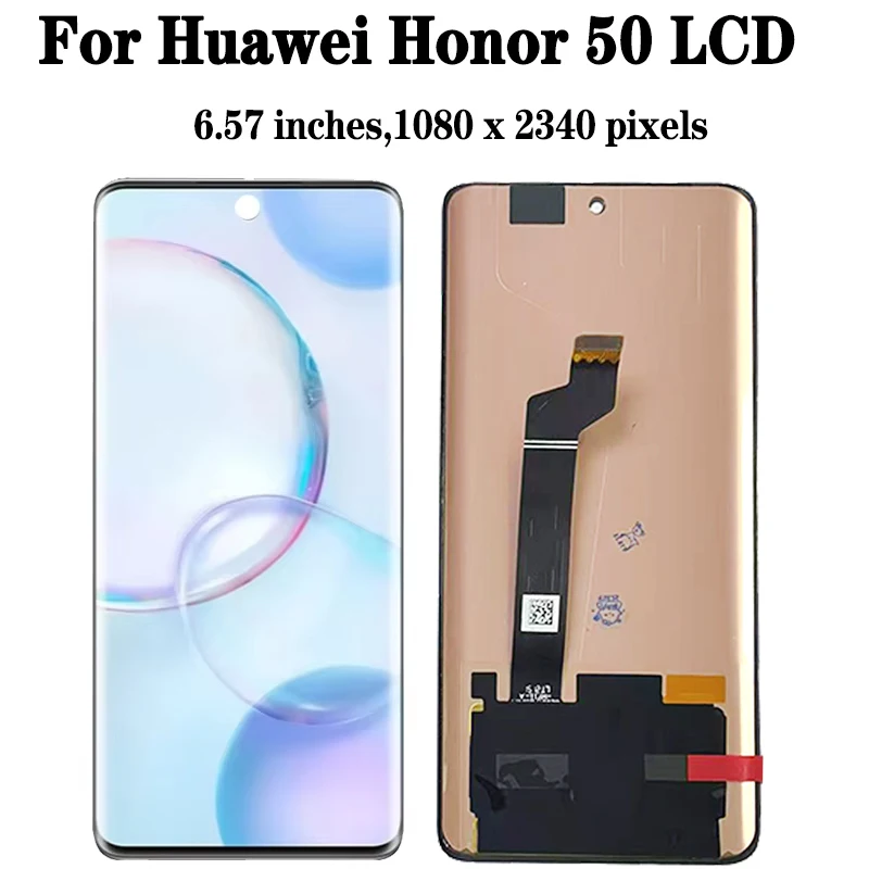 New For Honor 50 Display LCD Screen With Frame For HUAWEI Honor 50 NTH-NX9 NTH-AN00 LCD Screen Display Touch Panel