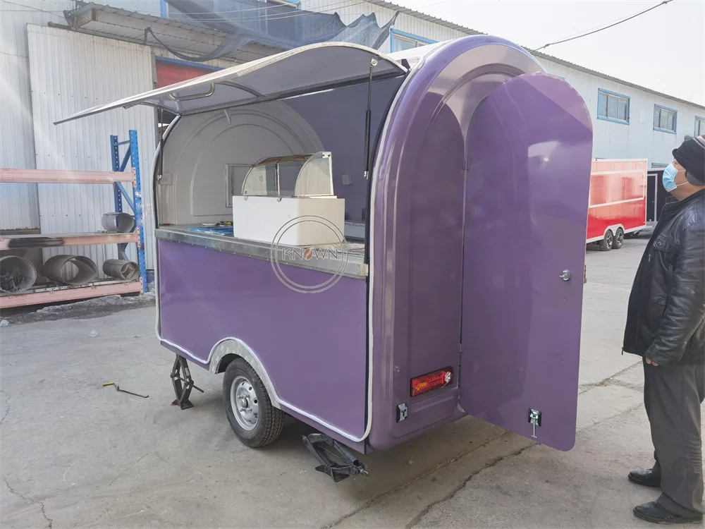 Hot Dog Cart Food Trailer Mobile Kitchen Snack Pizza Kiosk Custom Fully Catering Equipments Concession Food Truck Van Coffee Car - Image 5