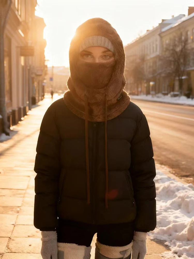 AliExpress yuliacc Winter Warm Thermal Windproof Balaclava Ski Hood Motorcycle Face Cover Polar Fleece Adjustable Cycling Neck Cover Full Face Mask