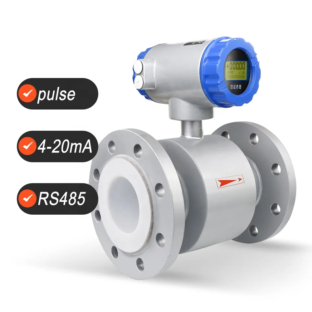 

Magnetic Flow Meter Industrial Water Flow Meter Corrosive Waste Water Electromagnetic Heat Flow Meter