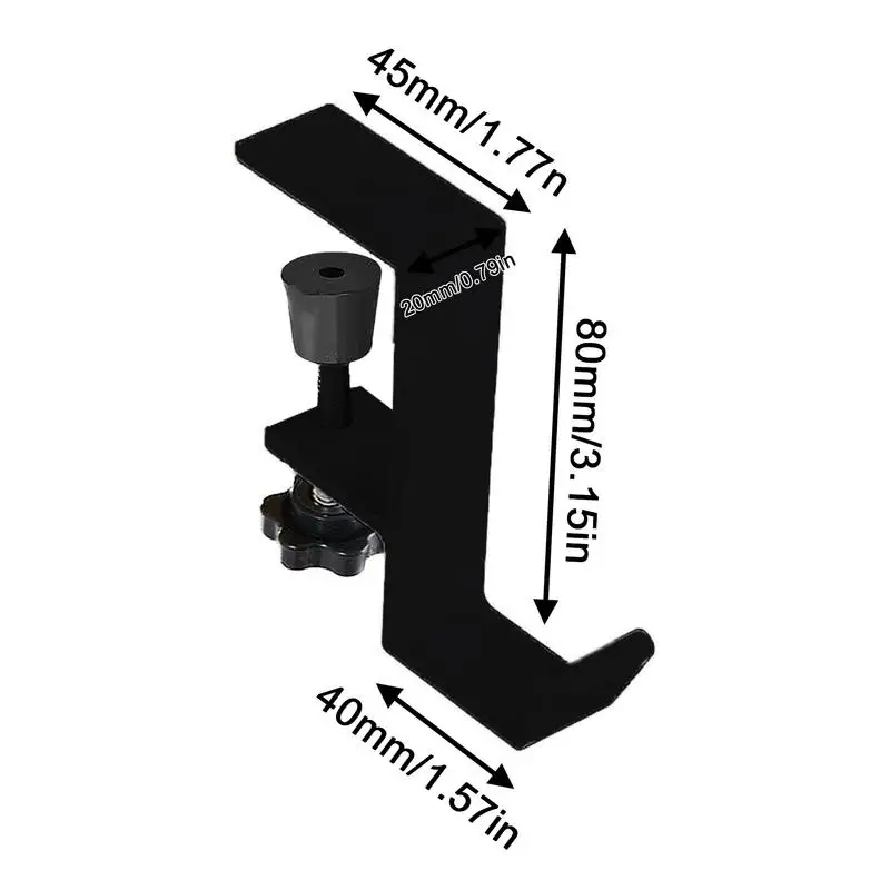 Настольный держатель для наушников из алюминиевого сплава, подвесной крючок для гарнитуры, без гвоздей, съемный под стол, зажим, крючок для крепления на стол