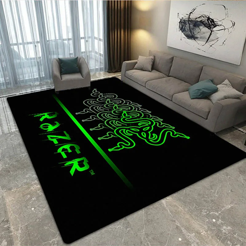 Game razer logo printed carpet washroom floor mat carpets for living room area rug kawaii rug anime rug birthday gift