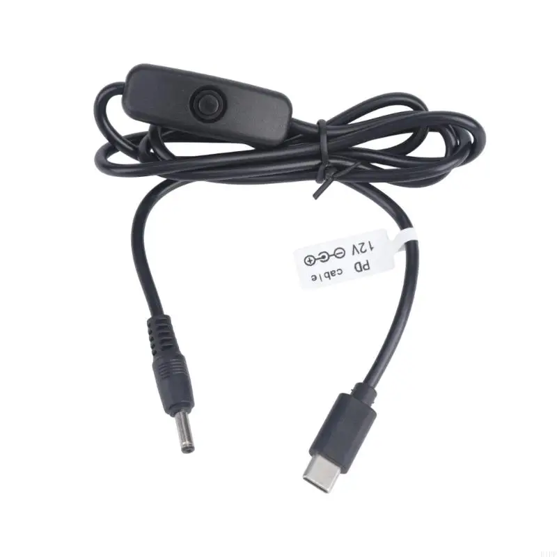 E1PF Type C Power Cord for 12V Camera Speaker and Light Daily Use