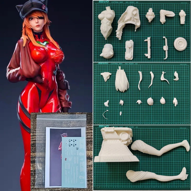 1/4 Rei Asuka Evangelion Unpainted Unassembled Garage Kit GK Figure White Resin Model Kit HD_HX293