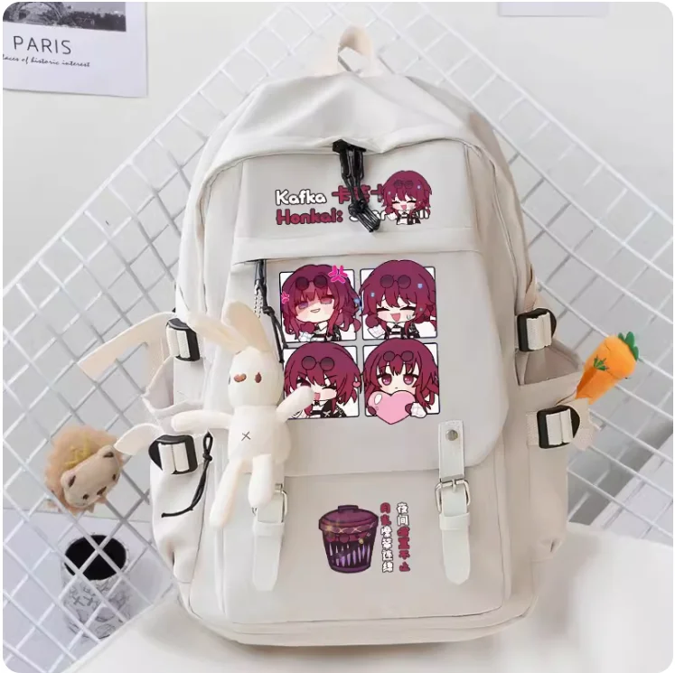 Anime Honkai: Star Rail Kafka Cartable Sac à dos, Sac initié à grande capacité, Cosplay Student Teenage Gift, B172