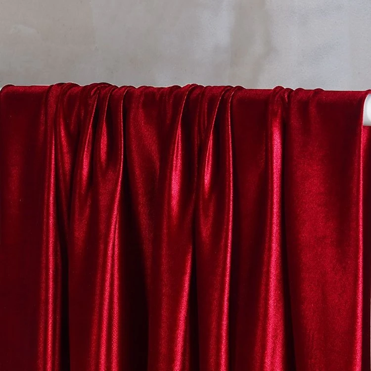 النبيذ الأحمر الأحمر المخملية النسيج الخياطة مساء اللباس خلفية الديكور حفل زفاف الديكور الستار النسيج #4