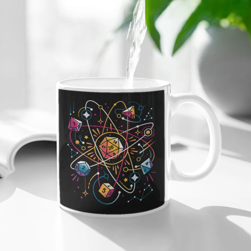 

Orbital Atomic Dice Space RPG Ceramic Cup Coffee Oatmeal Breakfast Cup Creative Personality Mug