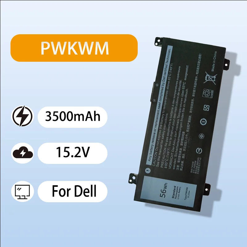 

Профессиональная литий-ионная батарея PWKWM для ноутбуков Dell Inspiron 14-7466, 7467, 7000, P78G, 15.2V, 3500mAh, безопасная перезаряжаемая батарея