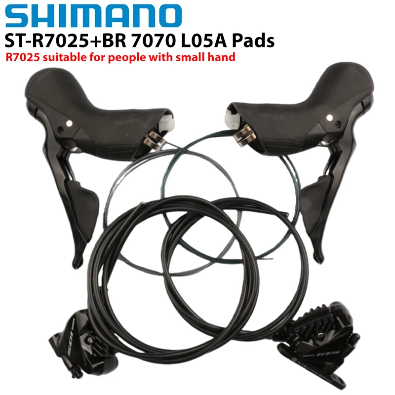 Shimano 105 ST-R7020 BR-R7070 Dual Control Lever R7070 Brake R7025 Small Hydraulic Disc Brake Road Bicycle Shifter Derailleur