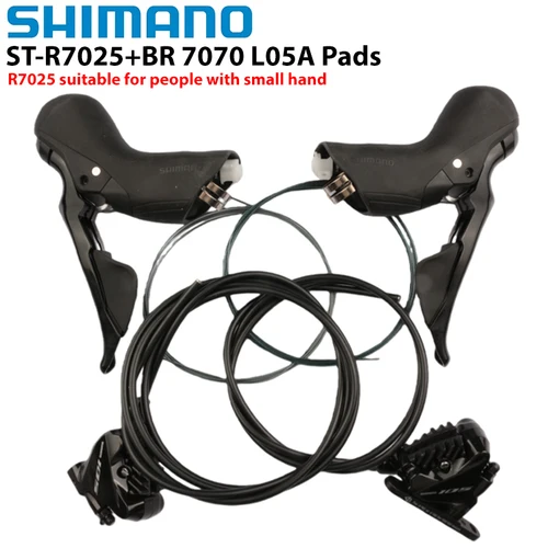 Imagen 2 del producto Shimano 105 ST-R7020 BR-R7070 palanca de Control Dual R7070 freno R7025 pequeño freno de disco hidráulico bicicleta de carretera palanca de cambios desviador
