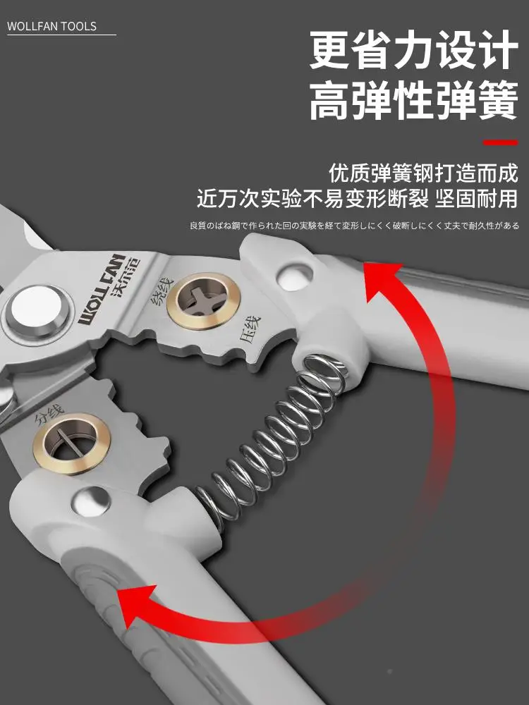 Multifunctional wire stripping pliers