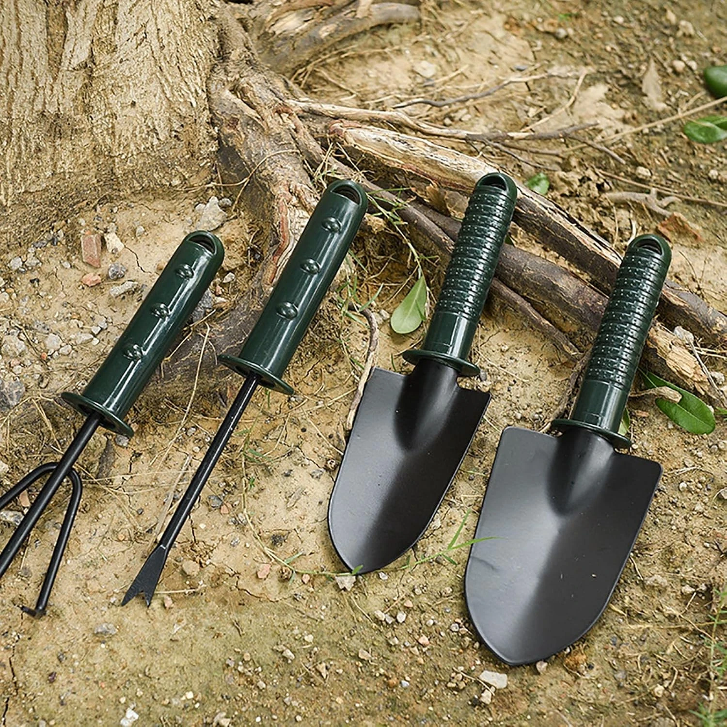 

Perfect Christmas Gardening Gifts High-Quality 4 Piece Stainless Steel Garden Tool Set Including Hand Trowel, Spade, Shovel, Cu