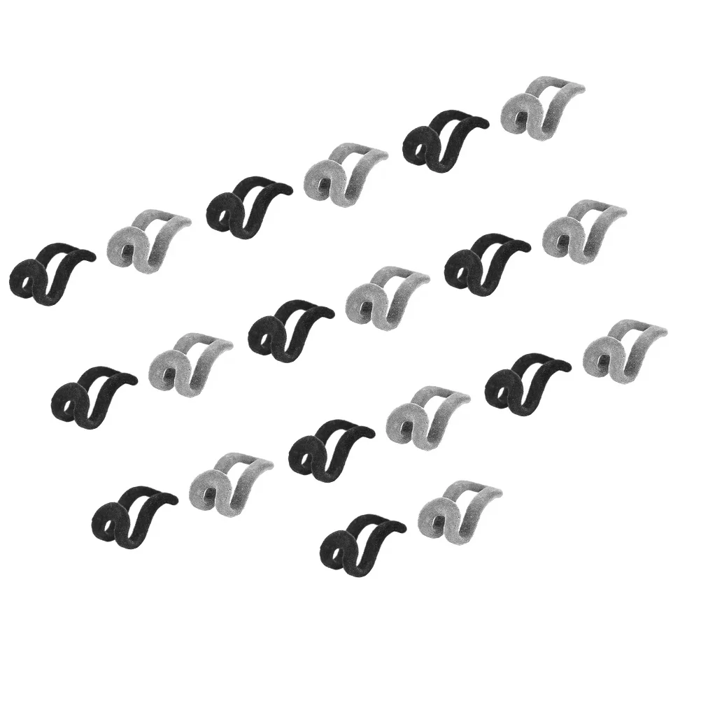 

20Pcs Flocking Hanger Hooks Plastic Clothes Connector Space Saving Closet Organizer Multi-Layer Wardrobe Linkage Hook Storage