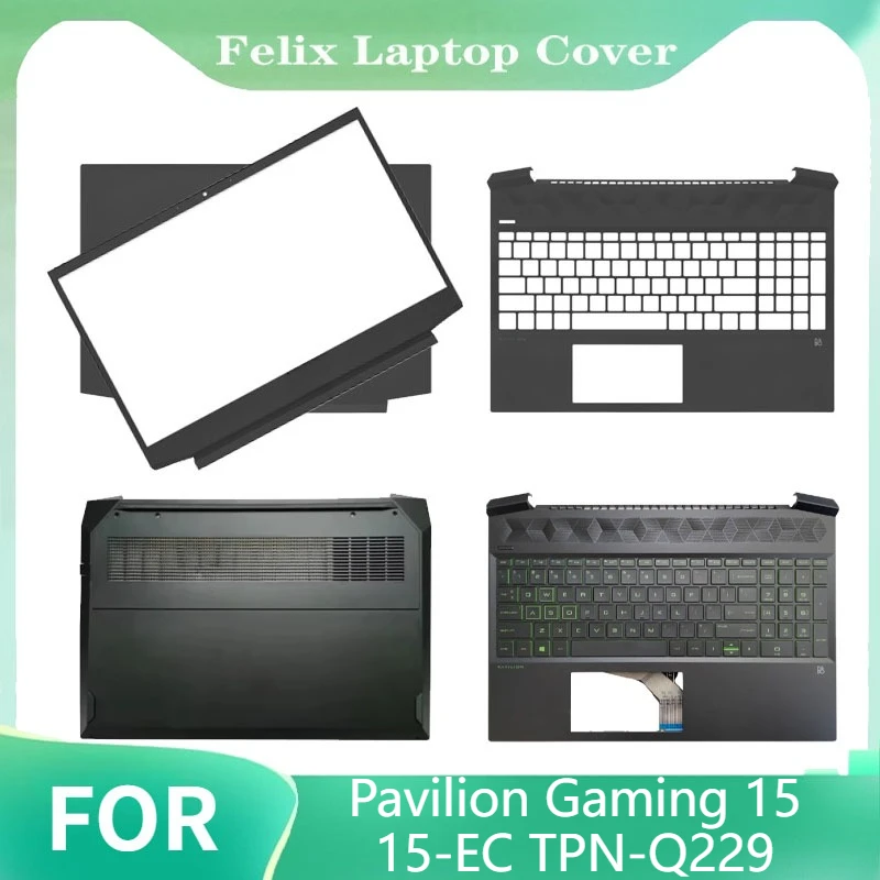 

For Pavilion Gaming 15 15-EC TPN-Q229 Laptop LCD Rear Cover/Front Frame/Palm Pad Keyboard/Bottom Cover/Hinges