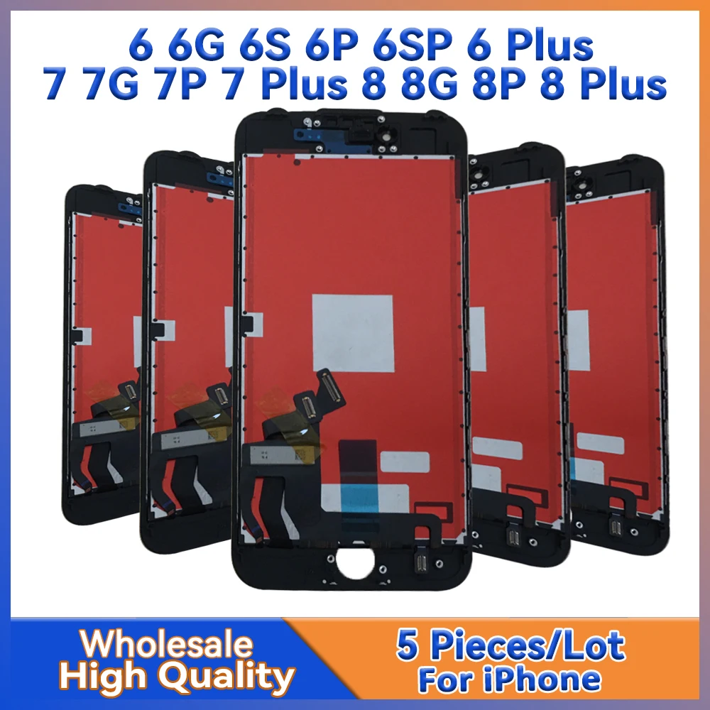 

Оптовая продажа, 5 шт./лот для iPhone 6 6G 6S 6P 6SP 6 Plus Экран ЖК-дисплея с сенсорной сборкой 7 7G 7P 7 Plus 8 8G 8P
