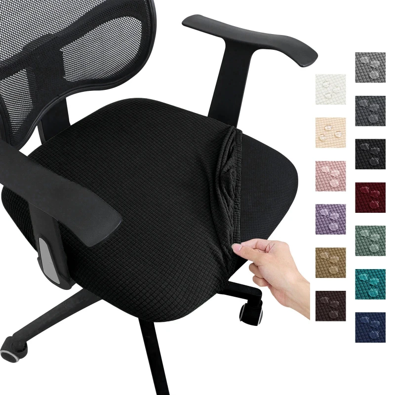 Waterproof Office Computer Seat Protective Elasticity Split Seat Cover Universal Office Anti-dust Cover Thicken Chair Cover 1PC