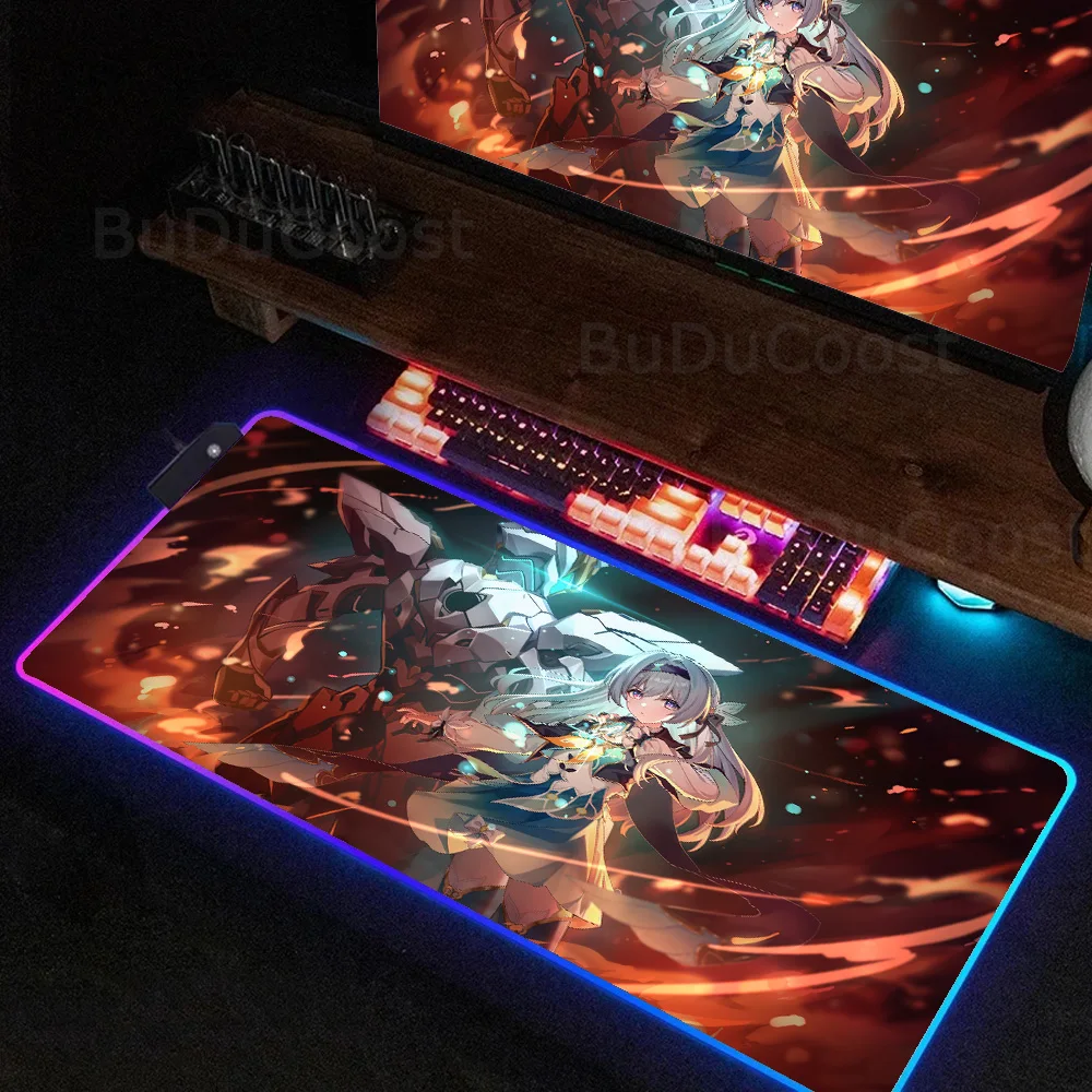 

Honkai Star Rail Firefly HD print Table mat mouse pad RGB backlight mouse pad computer desktop Large game accessories mouse pad