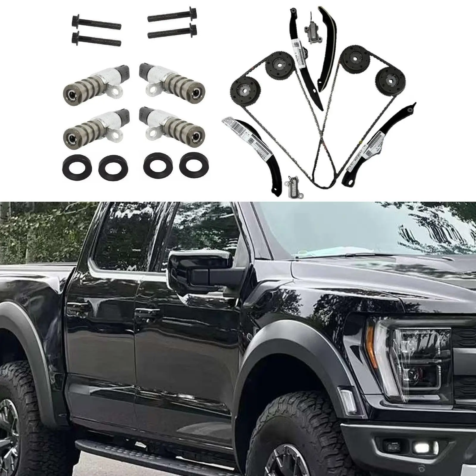 Timing Chain Kit Easy to Install Replace Parts Car Vehicle Accessories for Ford F-150 with A 3.5L Ecoboost Engine 2017-2023