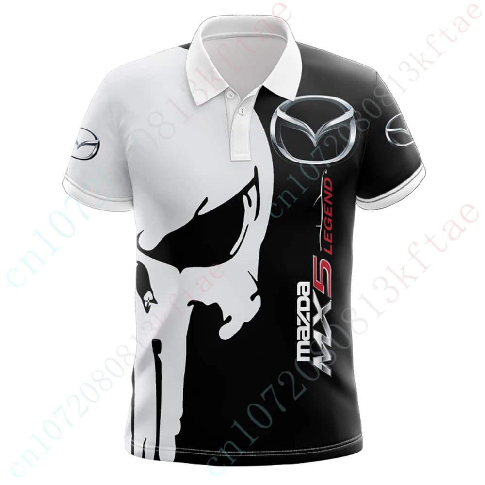 

Одежда для Mazda, рубашки-поло и блузки в стиле аниме, топ с коротким рукавом унисекс, одежда для гольфа в стиле Харадзюку, Повседневная футболка для мужчин с логотипом на заказ