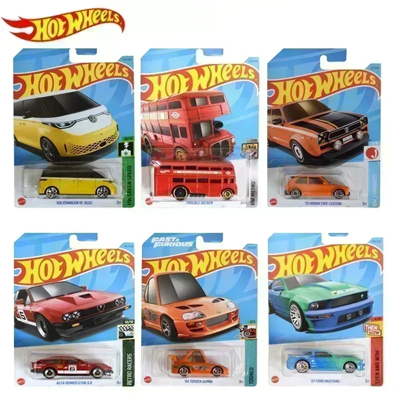 Hot Wheels-riel de tráfico de coche Original para niños, Carro de Metal fundido a presión 1:64, Nissan, Porsche, Toyota, Mazda, Novel, juguetes para