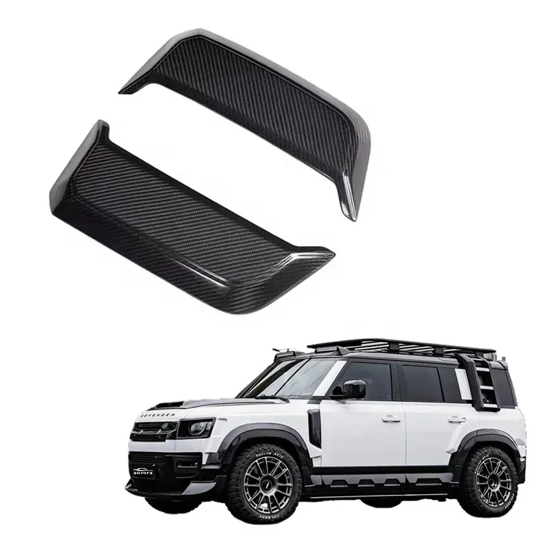 

Dry carbon fiber vent leaf plate suitable for Defender 90 110 130 2020+car external accessory vents