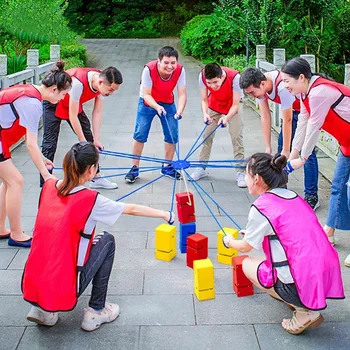 Teamwork games tower building outdoor sports toys team building games company activity adult children sensory equipment party play