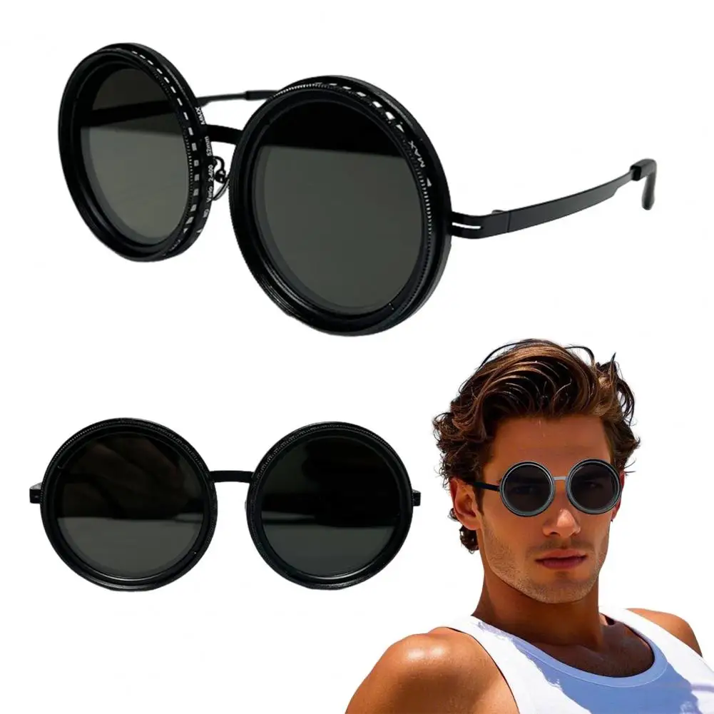 1-9 التروس قابل للتعديل تينت النظارات الشمسية للرجال المشي لمسافات طويلة النظارات الشمسية المستقطبة المستديرة ND تصفية العدسات UV400 نظارات الصيد Shady #1
