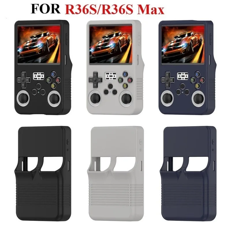 Silikonhülle für R36S Handheld-Spielekonsole, weiche TPU-Schutzhülle, transparente, stoßfeste Schale für R36S Max