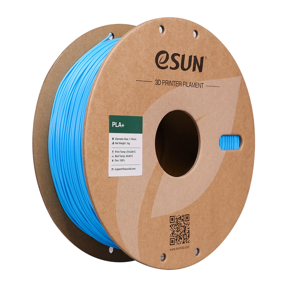 ESUN PLA+ 3D-printfilamenten 1kg PLA+ 1,75mm +/-0,02mm Kromvormingsvrij 3D-printfilament Netjes gewikkeld filament Vacuümverpakking Snelle verzending