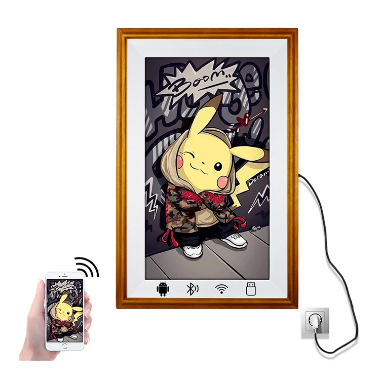 Exquisite 21.5inch Digital Wedding Photo Album Art Frame ADSDS Panel Video Playback Wifi Handcrafted Artistical Wedding Display