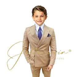 Boys Business Suit 2024 Plaid Wedding Outfits Handsome Kids School Uniform Blazer Set terno infantil menino traje niño