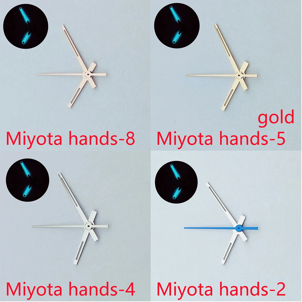 Watches Hands C3 Blue green light Luminous Hands for Miyota 8285 Movement Watch Parts Replacement Parts High Quality Watch Hands