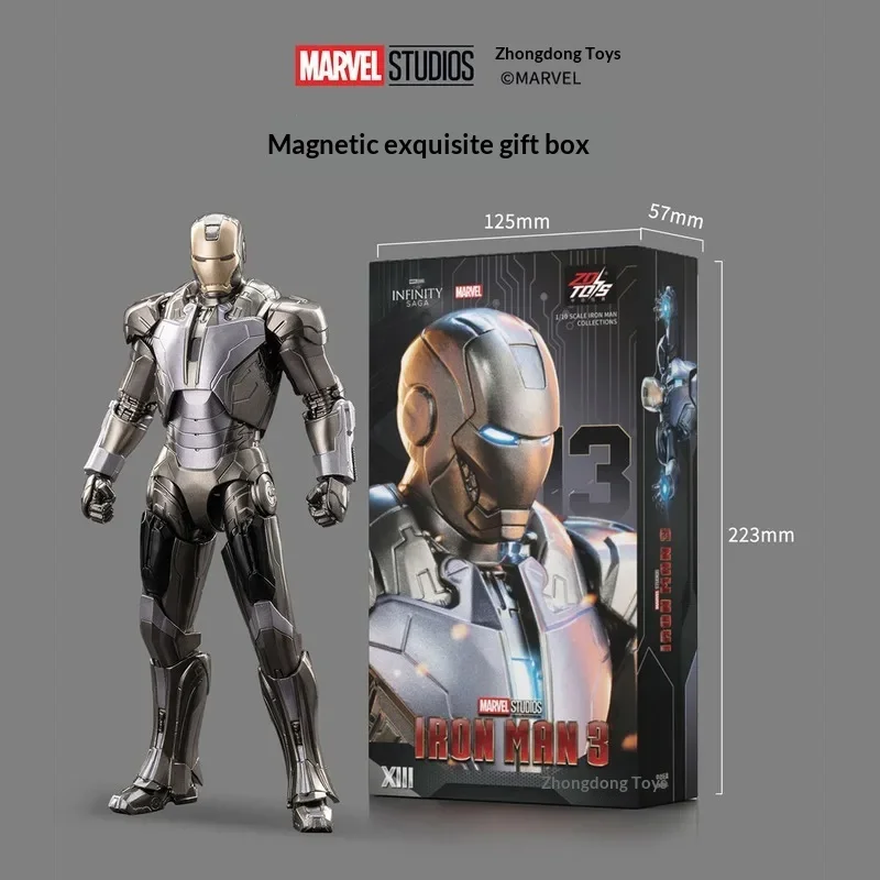 Genuine Licensed Zd Toys Iron Man Mk13 Articulated Action Figure, Collectible Desktop Ornament Model Toy, Nice Gift For Fans view 4