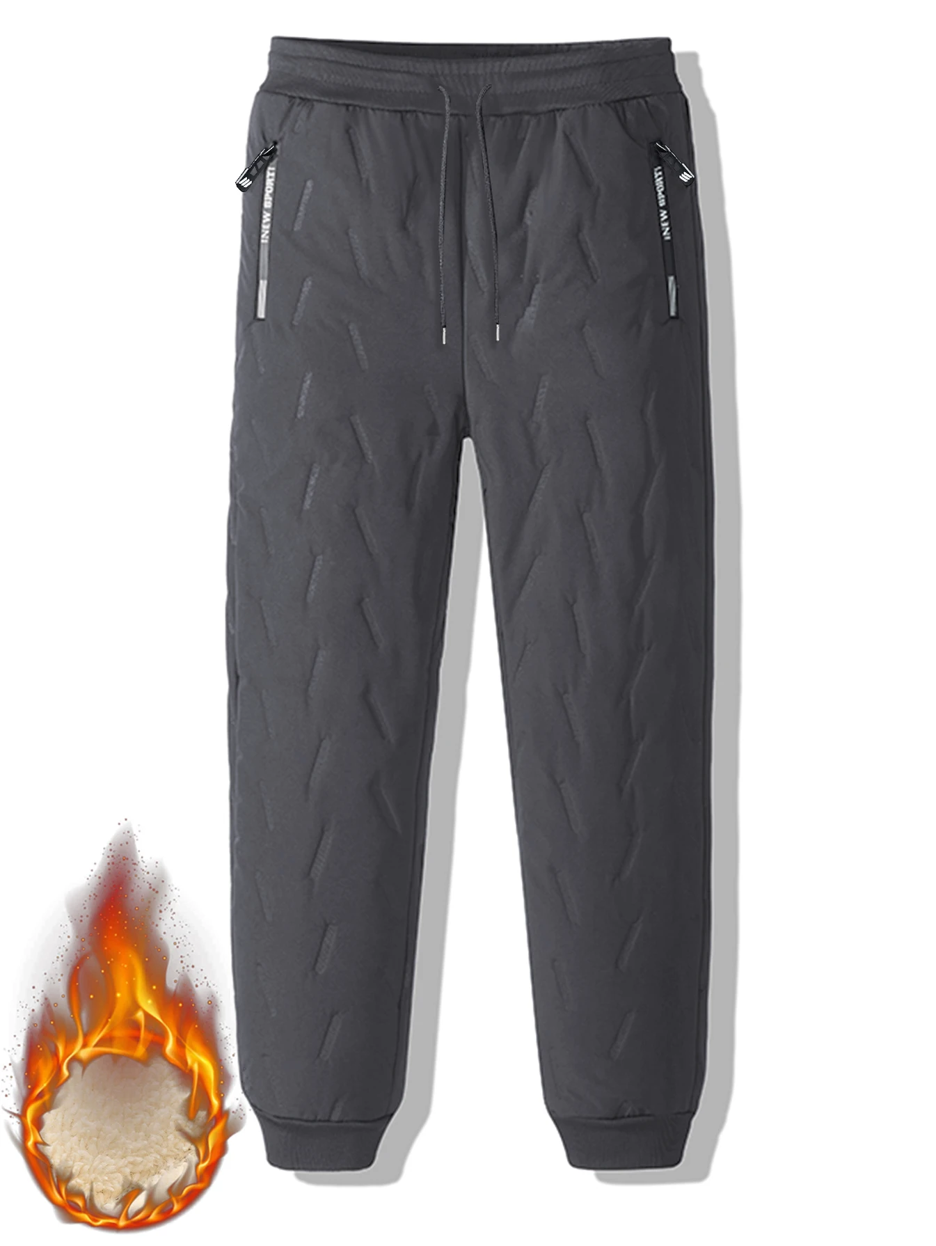 Winter-Baumwollhosen für Herren mit Samt, Sonderangebot für Herren, lockere Hosen für gemütliches Laufen, Ultraschall-Design, Kleidungsaktion – Detail 6