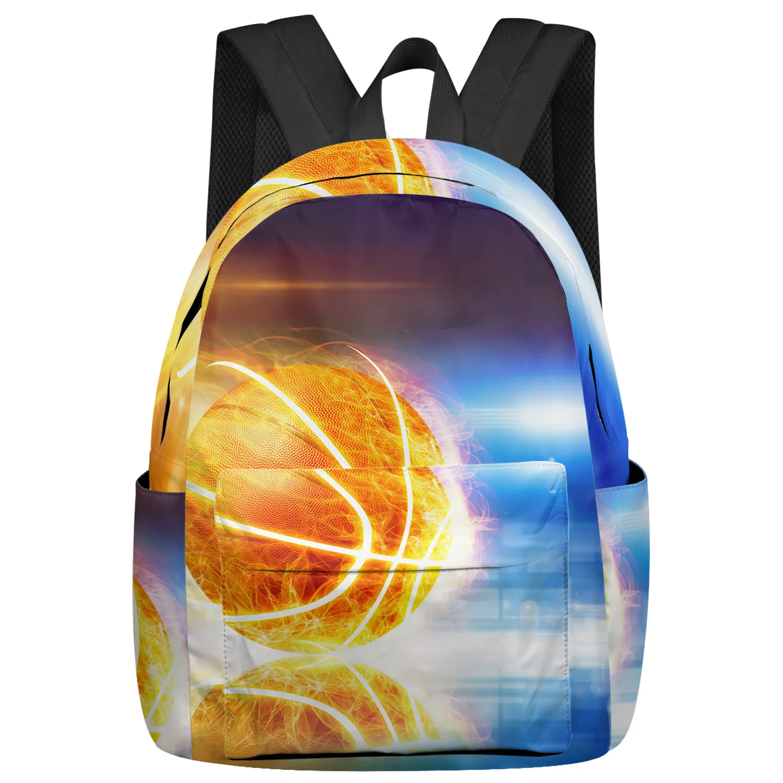 

Basketball Fire Gradient Reflection Flare Fashion Women Backpack Travel Book Bags Laptop Backpacks Travel Rucksack Schoolbag