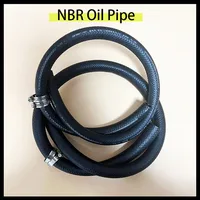 Tubo de goma resistente al aceite NBR, 1M, ID de 4-25mm de diámetro, mangueras de combustible flexibles, tubo de aceite resistente a altas temperaturas