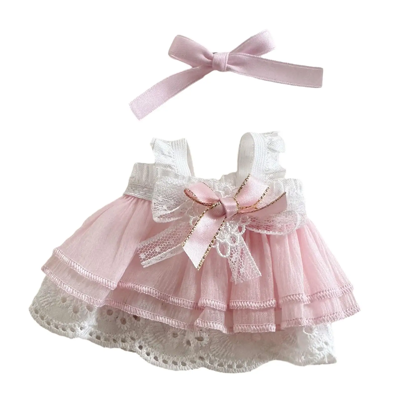 Clothes for 15 Cm/17 Cm Large Pendant Dolls, Easy to Wear Outfit for Keychain Dolls