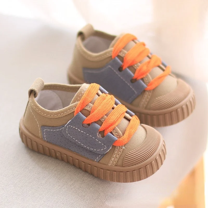 2023 Kids Canvas Shoes Spring Boys Girls Breathable Shoes Toddlers Children Sneakers Infant Soft Sole Running Shoes 18-27