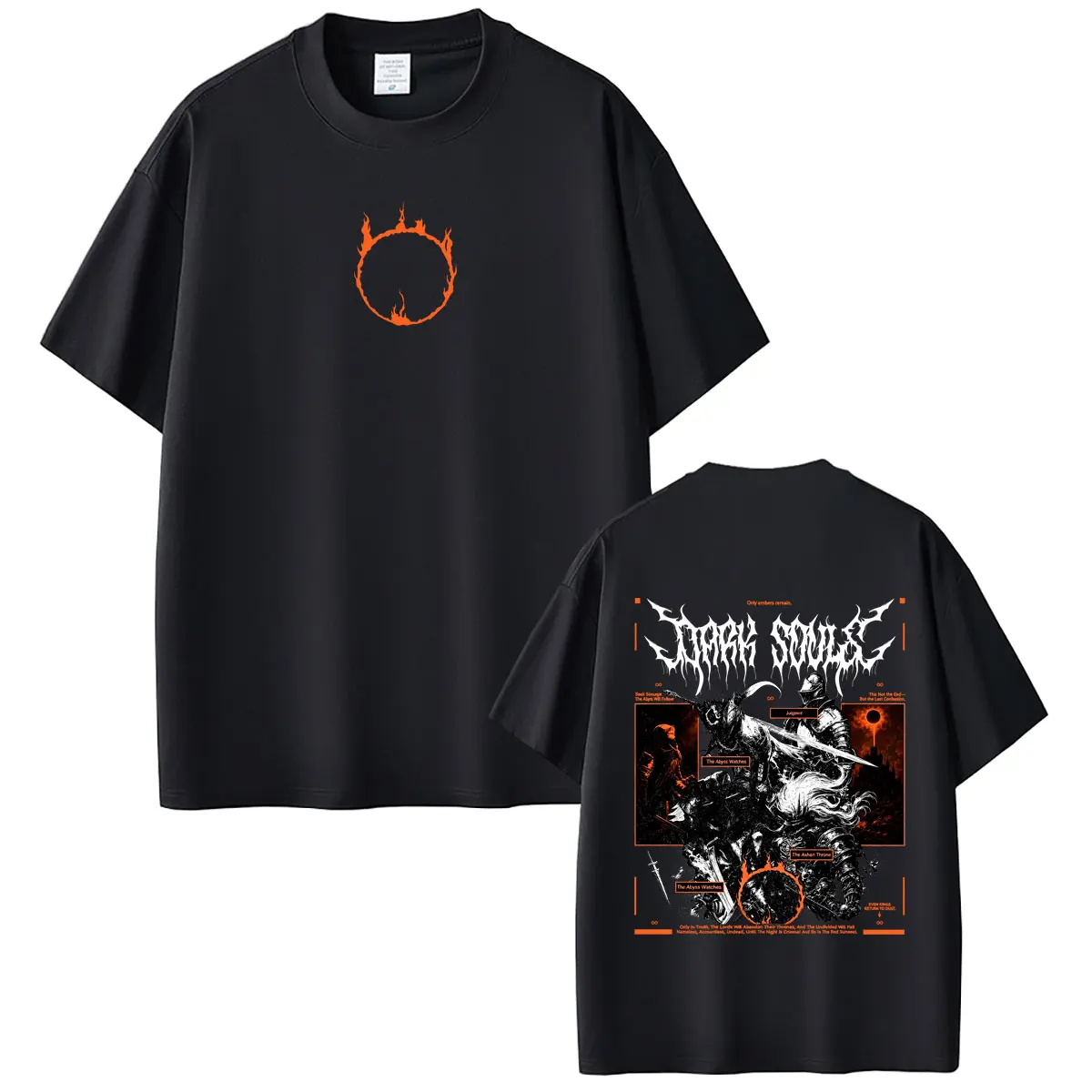 Game Dark Souls Artorias The Abysswalker T-shirt Men Women 90s Gothic Rock Streetwear Unisex High Quality Sfot Cotton T Shirts