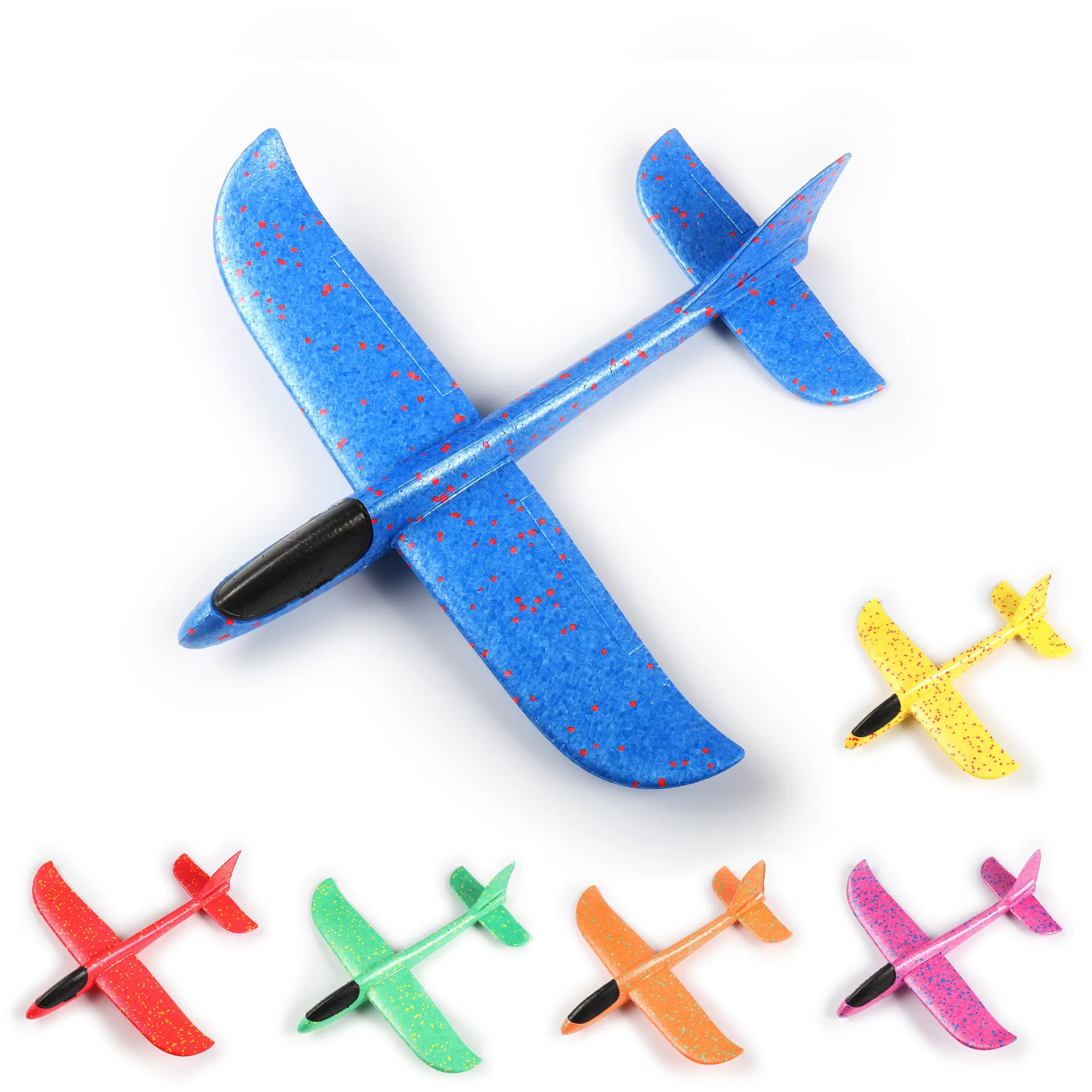 Children Light-emitting Hand-thrown Large Aircraft Fun Outdoor Sports Hand-thrown Foam Drop-proof Aircraft Kids Interactive Toy