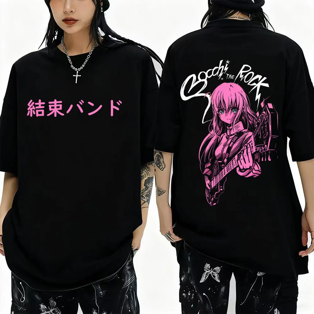 

Anime Bocchi The Rock Gotoh Hitori Graphic T-shirt Men Women Casual Soft Cotton Oversized T Shirts Male Fashion Vintage Tshirt