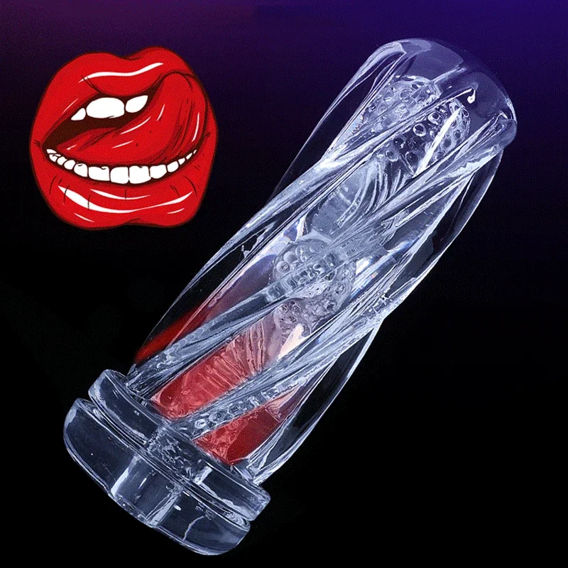 Transparent Reusable Sex Cup Soft Pussy Vagina Masturbation Cup Pocket Male Masturbator Penis Massager Endurance Exercise Toys