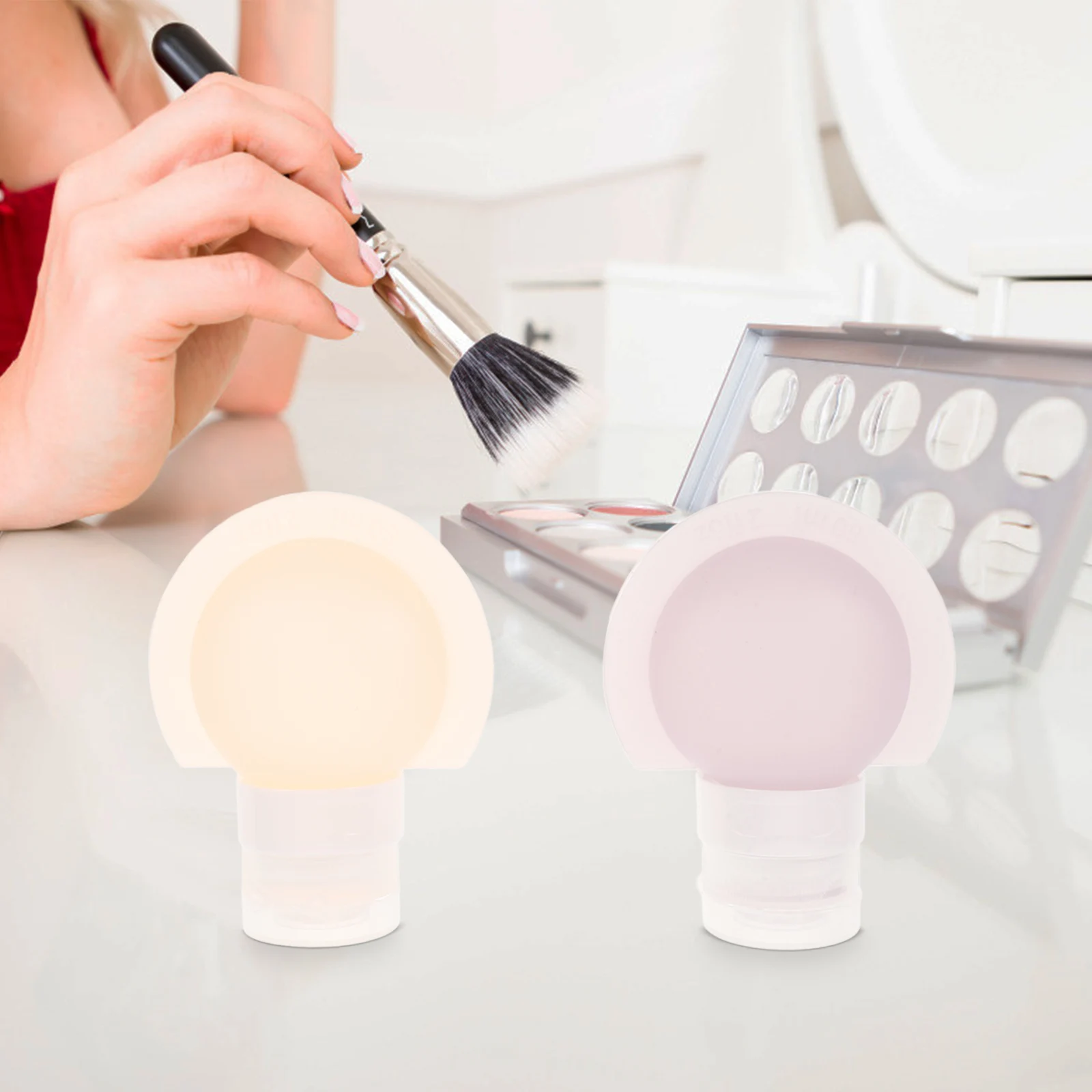 

3pcs Travel Silicone Bottles 90ml Portable Refillable Containers for Toiletries Shampoo Shower Gel Easy Cleaning Durable