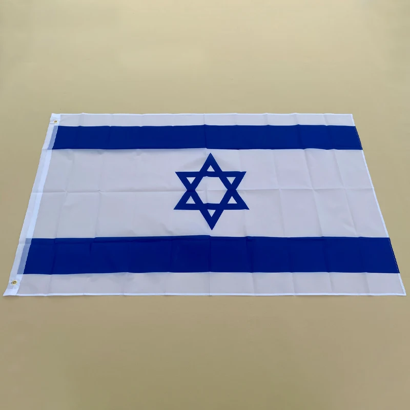 Eoodlove FLAG Israeli Flag 90 * 150cm Hanging Polyester ISR IL3 * 5 Feet Israeli Flag Outdoor Decoration