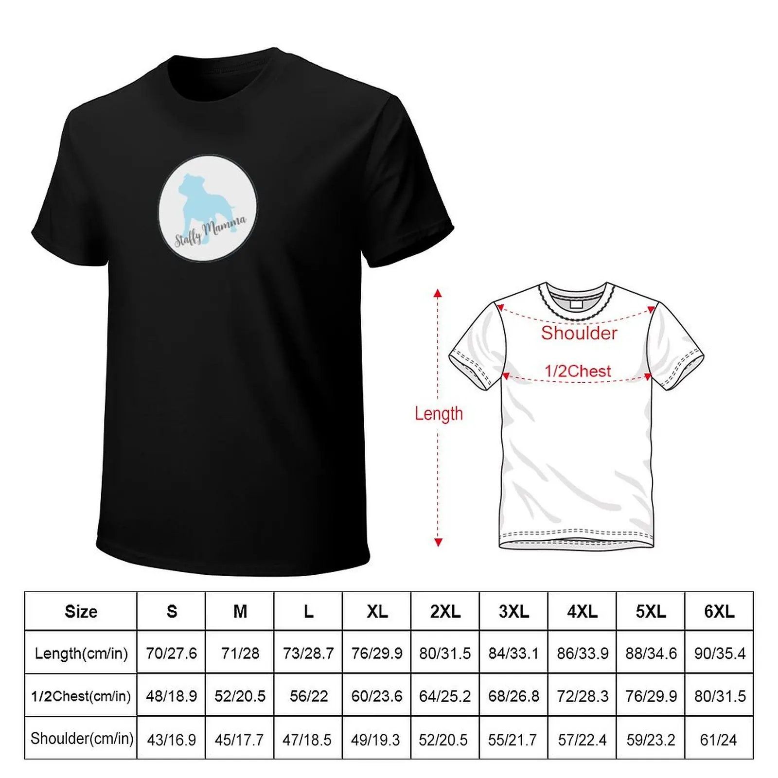 Staffy Mamma - Blue T-Shirt Industrial Work Tee Shirt